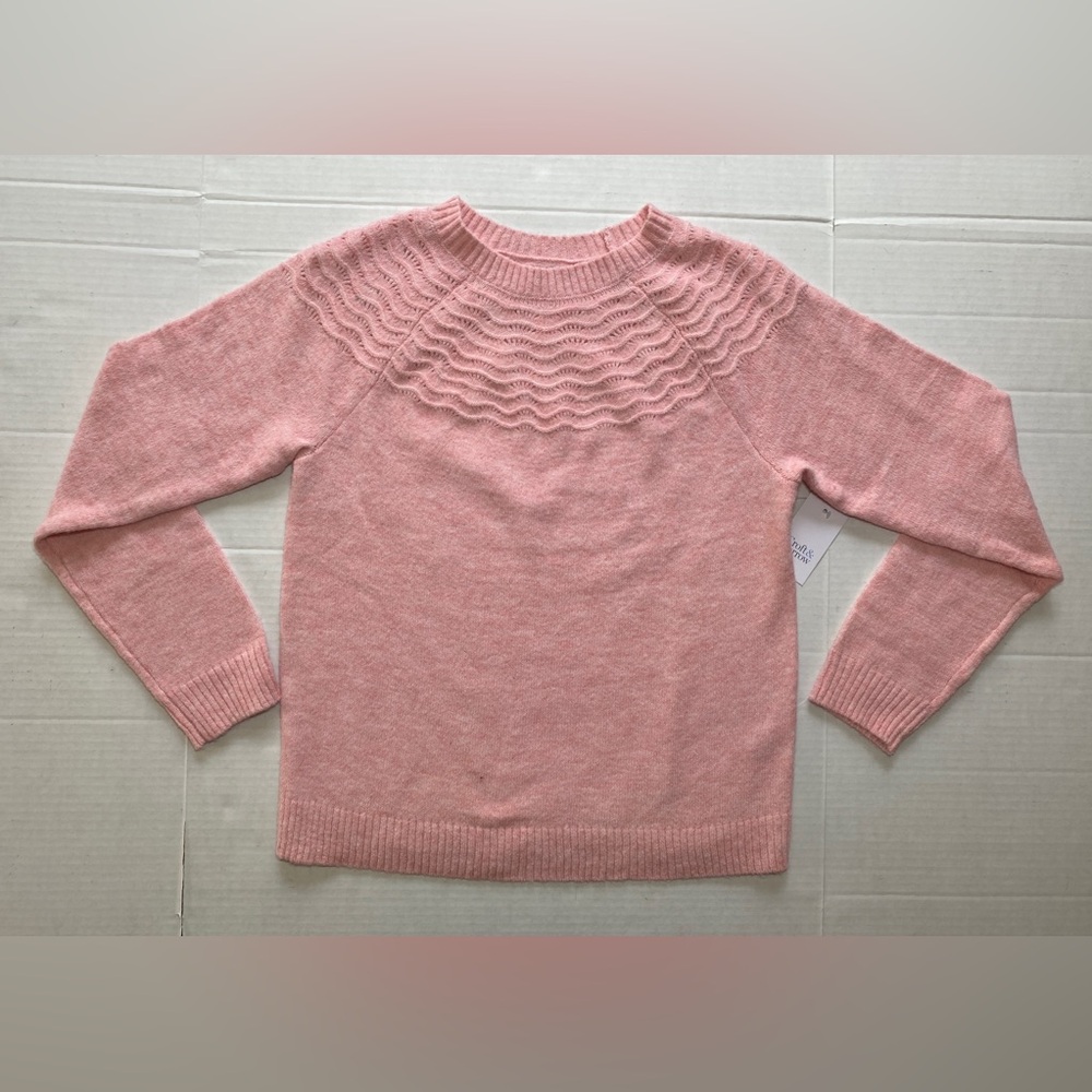 Croft & Barrow Women’s Medium Ripple Pointelle Sweater